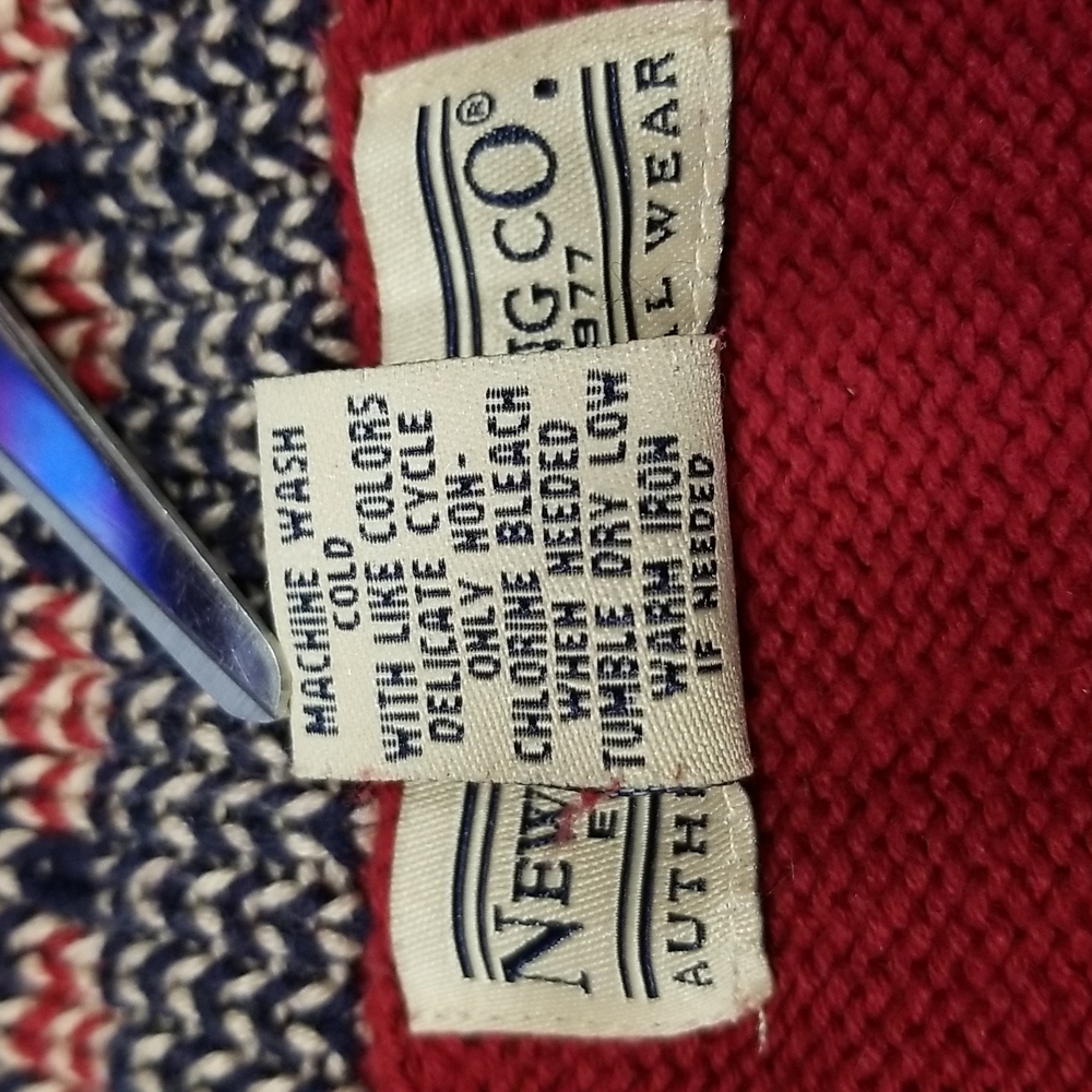 (XL) Newton Trading Co. Authentic Casual Wear 100% Cotton Knit Vintage Nordic - Picture 4 of 8